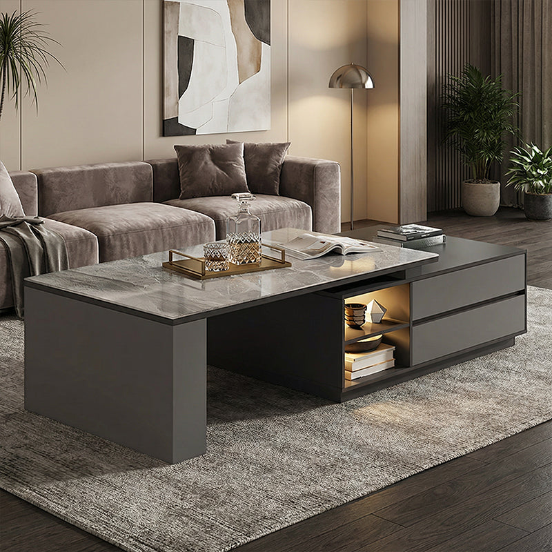 【ローテーブル】モダンデザイン 洗練感 大容量収納