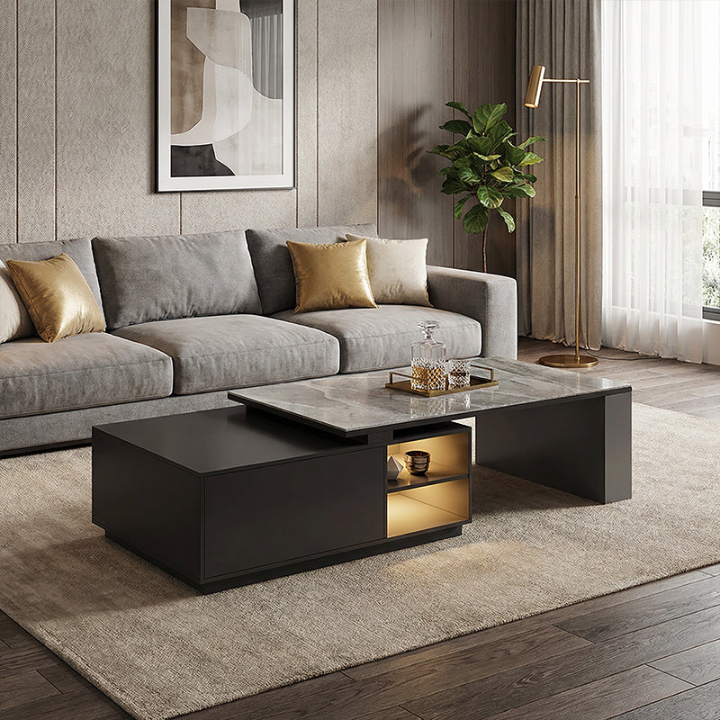 【ローテーブル】モダンデザイン 洗練感 大容量収納