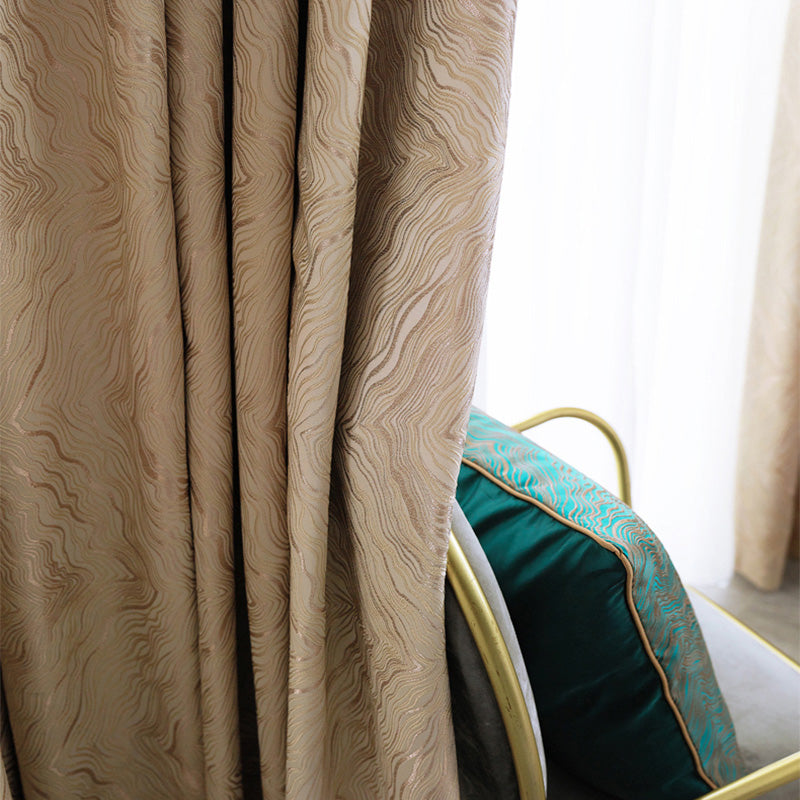 【ドレープカーテン】高級感フランス風 選べる8色 カーテンの細部画像 アイボリー（柄付け） ポリエステル100％ 遮光1級