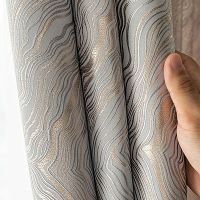 【ドレープカーテン】高級感フランス風 選べる8色 カーテンの細部画像 グレー（柄付け） ポリエステル100％ 遮光1級