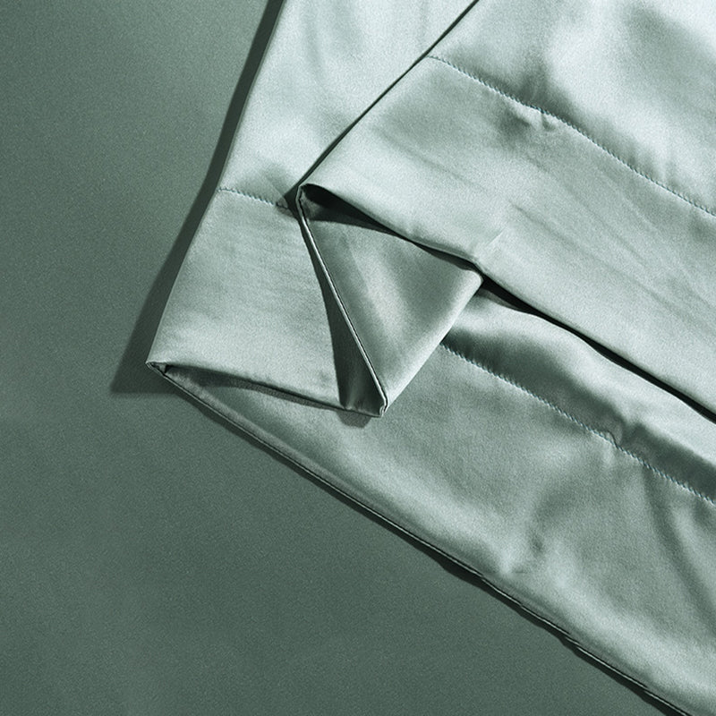 【19匁 】上質天然シルク100％ 高級感溢れ 純色 寝具カバー  モダン オシャレ 多色展開 光沢 単品からセットまで