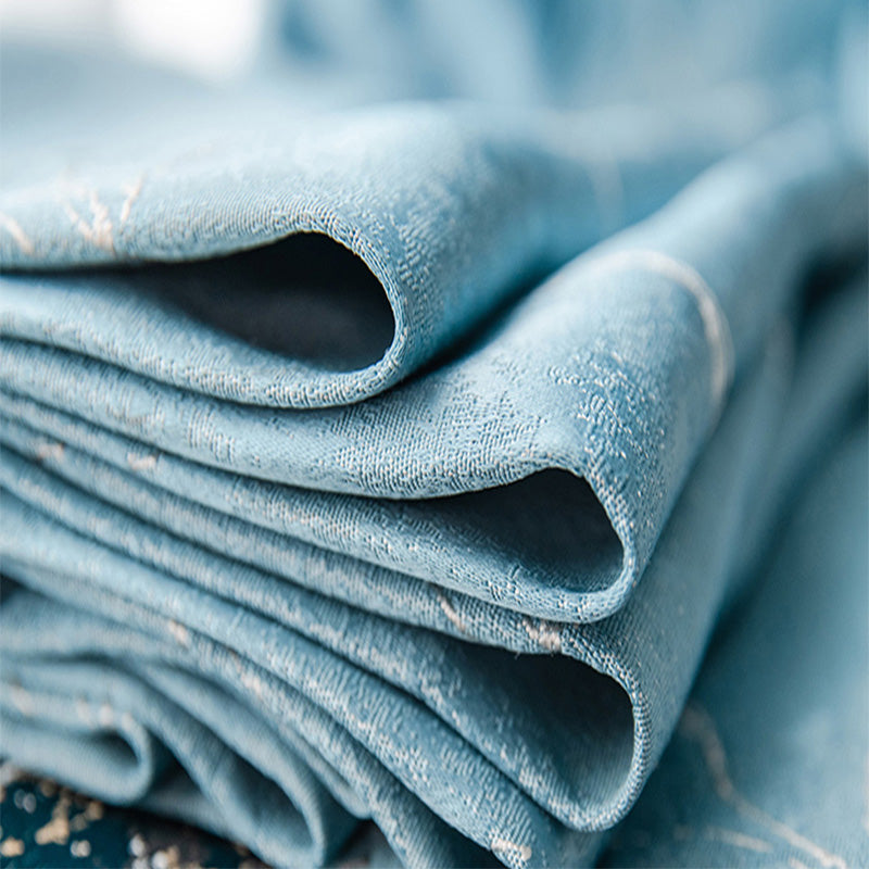 【ドレープカーテン】ジャガード織エレガント 選べる4色 カーテンの細部画像 ブルー（柄付け） 布製 遮光２級