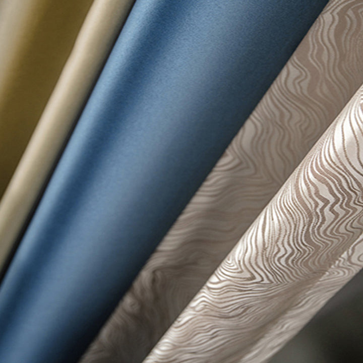 【ドレープカーテン】高級感フランス風 選べる8色 カーテンの細部画像 イエロー＋ブルー＋アイボリー（柄付け） ポリエステル100％ 遮光1級
