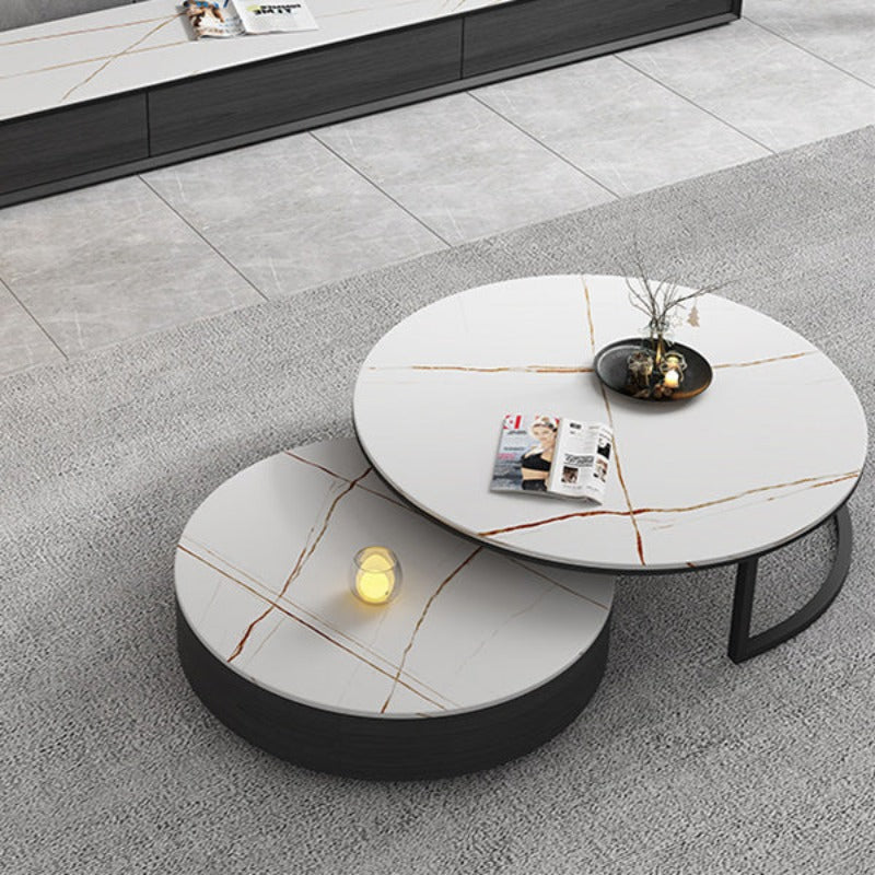 INDOORPLUS公式/ローテーブル マーブル グレー 北欧 デザイン性