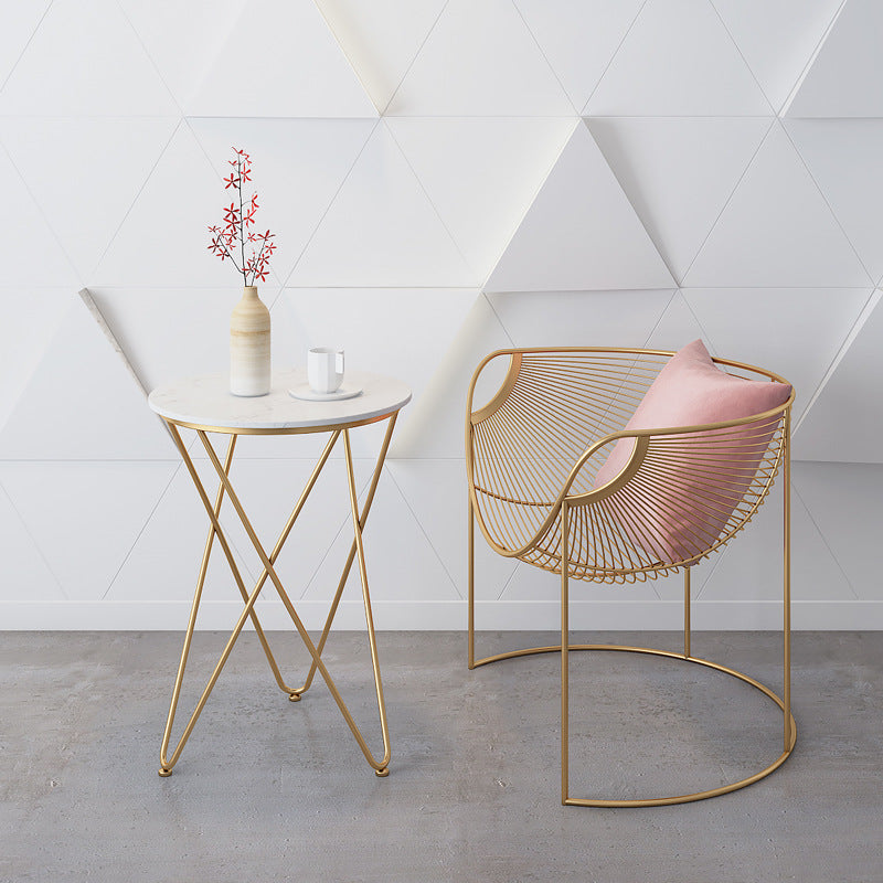 【チェア】椅子１点＋ピンククッション1点 +ホワイト天板のテーブル 100日間返品交換保証制度