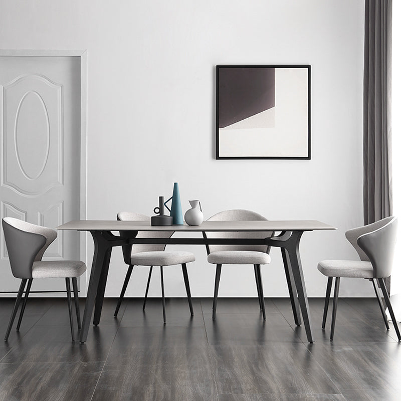 【ダイニングテーブル】イタリア風 ミニマルデザイン 選べる6サイズ グレー テーブル+チェア*4
