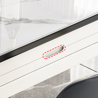 【ダイニングテーブル】 高級感 伸長式 天板厚み選べる 取っ手の細部画像