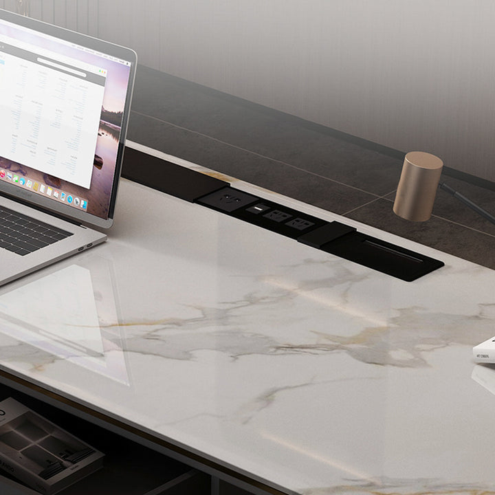 【デスク】テーブル 優雅なデザイン モダン セラミック天板テーブルの細部画像