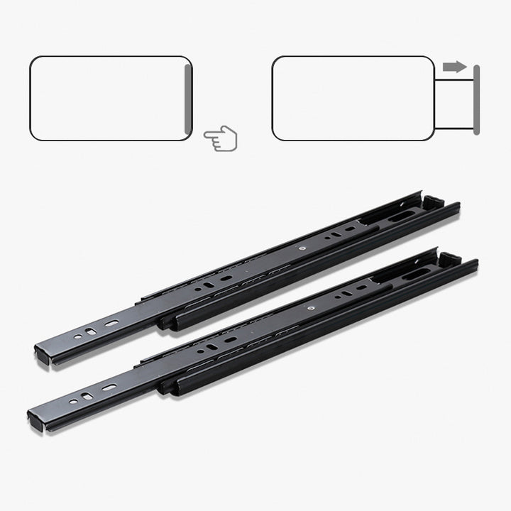 【ワークデスク】テーブル 高級感 選べる2色 金属製スライドレールの細部画像