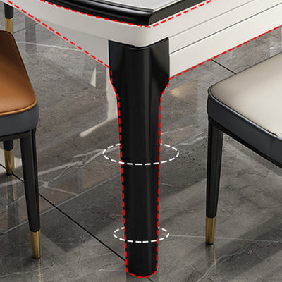 【ダイニングテーブル】 高級感 伸長式 天板厚み選べる ダイニングテーブルの脚の細部画像
