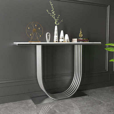 INDOORPLUS公式/スタイリッシュなデザインのサイドテーブル 高品質な岩板と金属の組み合わせ