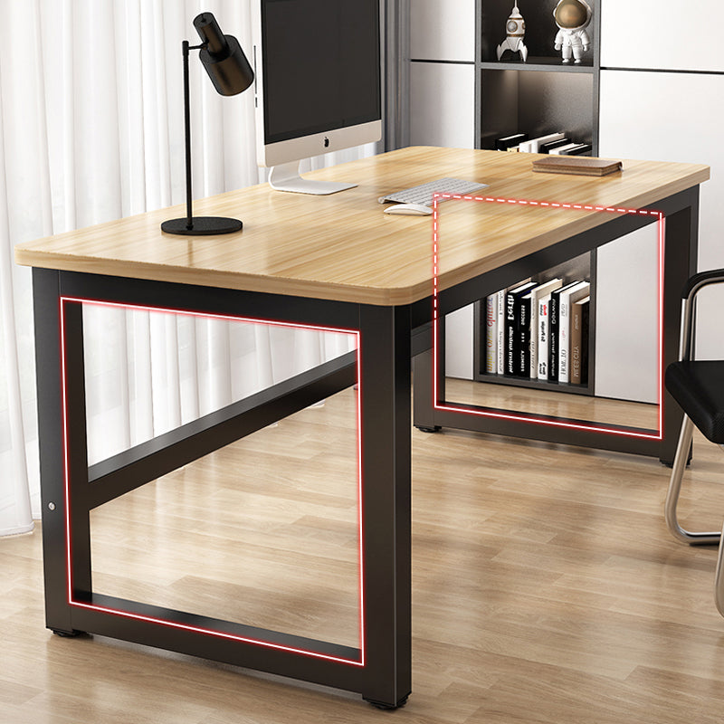 【デスク】テーブル おしゃれ シンプルなデスク 腿部ブロック 天板色ナチュラル