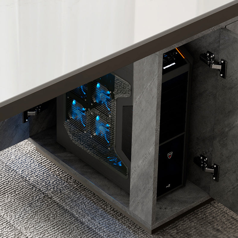 【デスク】テーブル 高級感 モダンなデスク 収納ボックスの細部画像