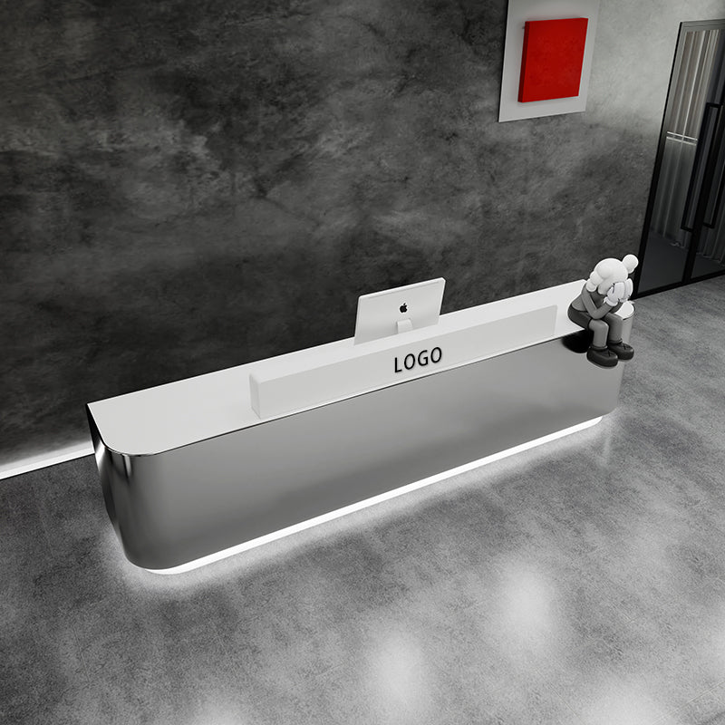 INDOORPLUS公式/オフェス 受付カウンター ステンレス鋼 豪華な受付