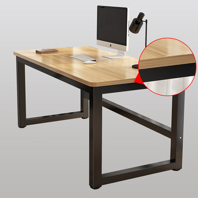 【デスク】テーブル おしゃれ シンプルなデスク ワークデスクの細部画像 腿部ブロック 天板色ナチュラル