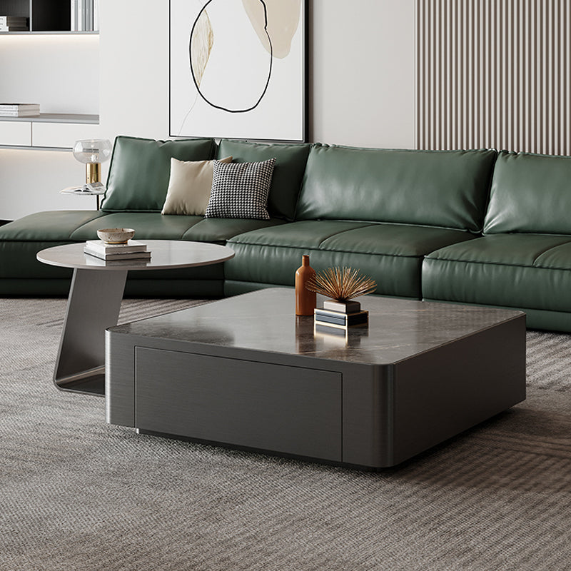 INDOORPLUS公式/デザイン性 ローテーブル グレー マーブル