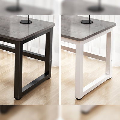 【デスク】テーブル おしゃれ シンプルなデスク 腿部ブロック＋腿部ホワイト 天板色グレー