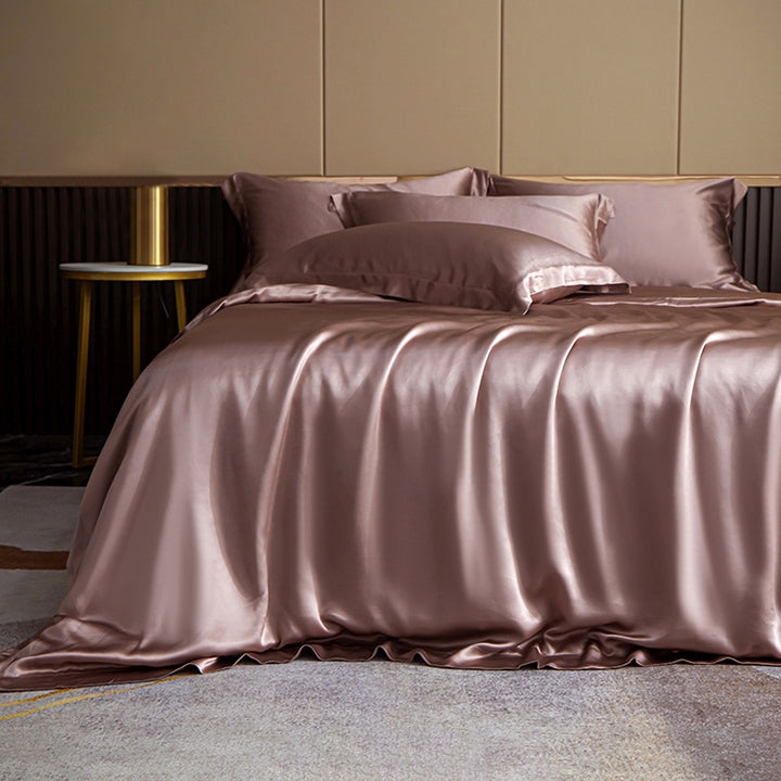 【25匁 】上質シルク 100％ 高級  軽い贅沢 寝具カバー インスタ映え モダン オシャレ 純色 シーツ 単品からセットまで