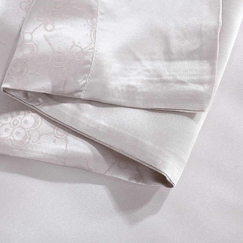 【22匁 】天然シルク 100％  6A格生糸  高級寝具 ジャガード織り式  華やか シーツセット 単品からセットまで