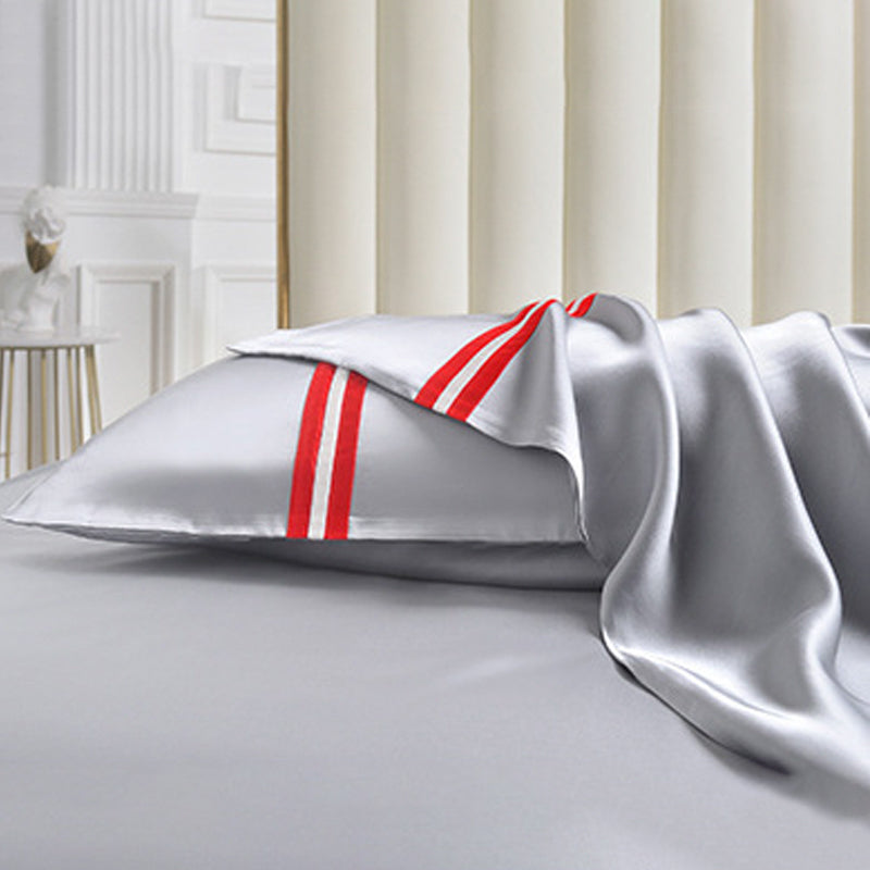 【19匁 】上質シルク 100％高級 かっこいい イギリス风 プレーン 寝具セット シーツセット 単品からセットまで