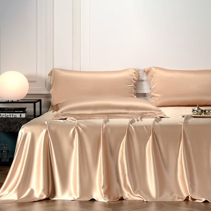 【25匁 】上質天然シルク100％ 高級感溢れ 純色 寝具カバー  モダン オシャレ 多色展開 光沢 単品からセットまで