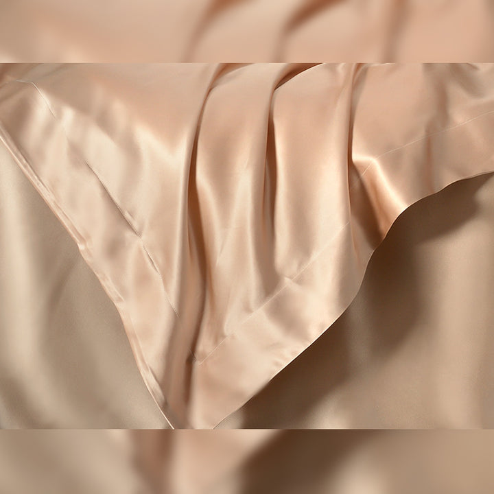 【25匁 】上質天然シルク100％ 高級感溢れ 純色 寝具カバー  モダン オシャレ 多色展開 光沢 単品からセットまで