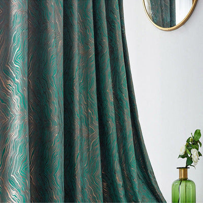【ドレープカーテン】高級感フランス風 選べる8色 カーテンの細部画像 濃いグリーン ポリエステル100％ 遮光1級