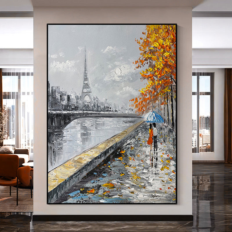 平川 勇 「サンマルタン運河」パリ風景画 5号 油彩 油絵 絵画 美術品