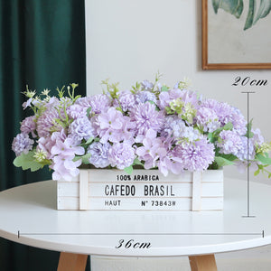 カラー: 【A】紫色のピンポン菊　白いフェンス
