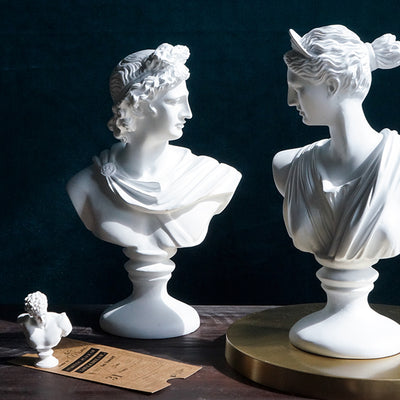 ヴィーナス アポロン 樹脂 半身像 彫刻 インスタ映え 北欧風 美術 独特 置物