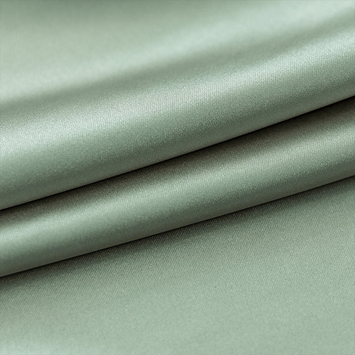 【ドレープカーテン】シルク質感生地 エレガント 選べる23色 カーテンの細部画像 浅いグリーン 布製、ポリエステル 遮光1級