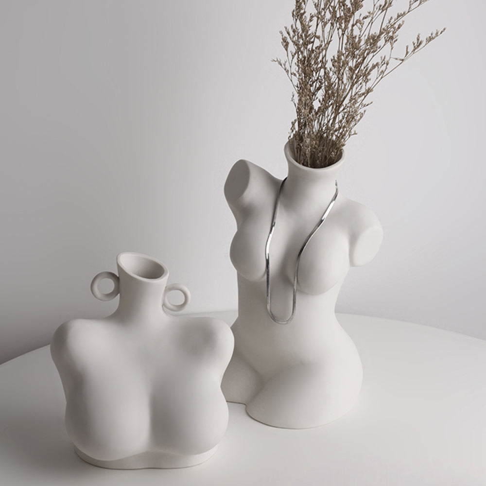 花瓶】半身像 芸術 置物 リビング 生け花 寝室 ホテル ニッチ 装飾品