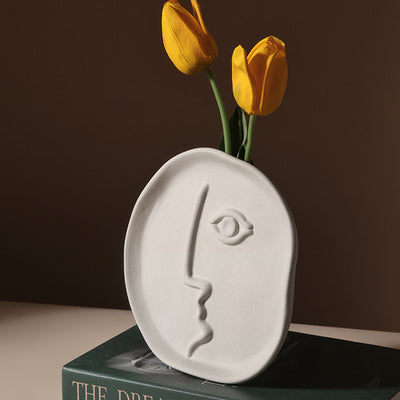 花器 芸術 北欧 モダン 斬新 陶磁器  シンプル 半身像 生け花 装飾 インテリア 置物 インスタ映え