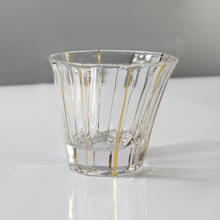 ウイスキー 酒器セット 高級感 目立つ 大型グラス ゴールドライン グラス 金縁 クリスタル ワイングラス
